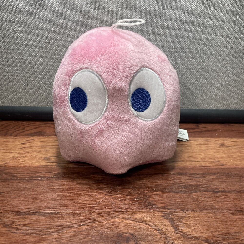 Mrs Pac-Man Video Game Pinky Ghost Plush 7" Perfect Condition